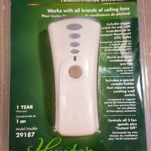Hunter 29187 ceiling fan remote